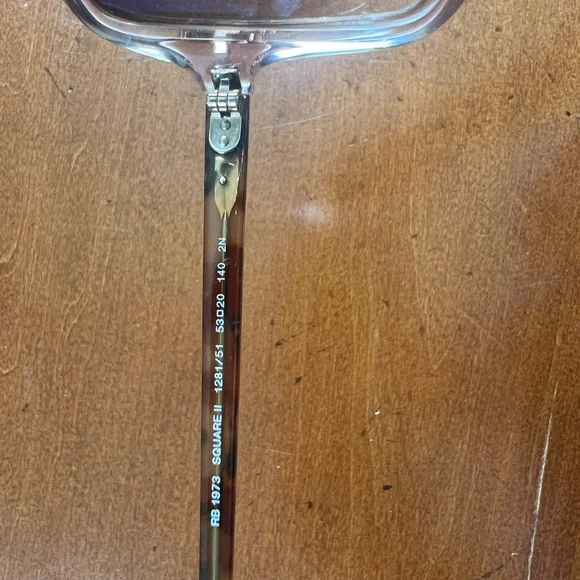 Ray-Ban Clear Frame Sunglasses with Brown Lenses - Picture 8 of 8